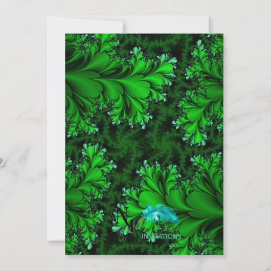 Green Clover Parchment St. Partics Day Invitation Kaart (Achterkant)