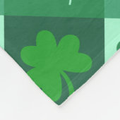 Green clover pattern for St Patricks day Fleece Deken (Hoek)