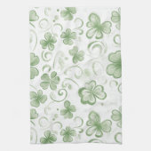  Green Clover Pattern • St. Patrick’s Day  Theedoek (Verticaal)