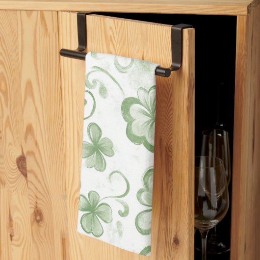  Green Clover Pattern • St. Patrick’s Day  Theedoek (Derde Gevouwen)