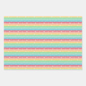 Green Clover & Rainbow Lucky One First Birthday Inpakpapier Vel (Voorkant 3)