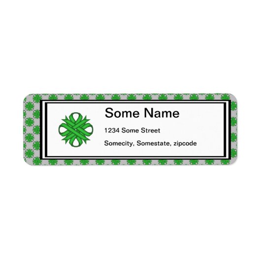Green Clover Ribbon door Kenneth Yoncich Etiket (Voorkant)