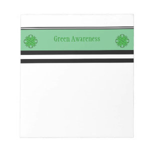 Green Clover Ribbon door Kenneth Yoncich Notitieblok