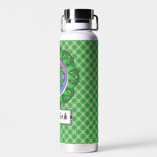 Green Clover Ribbon door Kenneth Yoncich Waterfles (Achterkant)