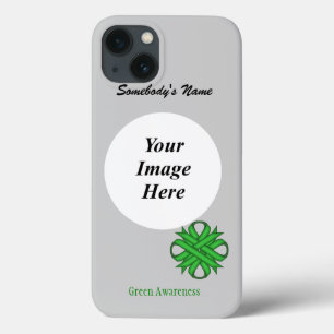 Green Clover Ribbon Sjabloon door Kenneth Yoncich iPhone 13 Hoesje