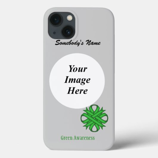 Green Clover Ribbon Sjabloon door Kenneth Yoncich Case-Mate iPhone Case (Achterkant)
