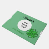 Green Clover Ribbon Sjabloon door Kenneth Yoncich Deurmat (Schuin)
