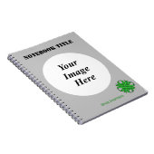 Green Clover Ribbon Sjabloon door Kenneth Yoncich Notitieboek (Rechterzijde)