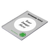 Green Clover Ribbon Sjabloon door Kenneth Yoncich Notitieboek (Linkerzijde)