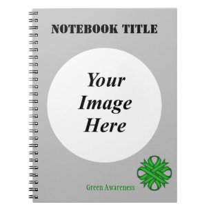 Green Clover Ribbon Sjabloon door Kenneth Yoncich Notitieboek