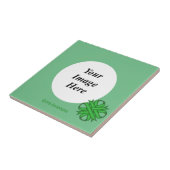Green Clover Ribbon Sjabloon door Kenneth Yoncich Tegeltje (Zijkant)