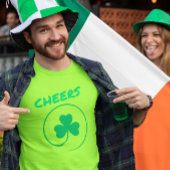 Green Clover Shamrock Irish Cheers St Patrick's T-shirt