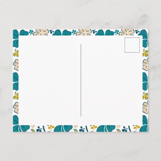 Green Clover Shamrock Pattern St. Patrick's Day Briefkaart (Achterkant)