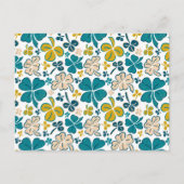 Green Clover Shamrock Pattern St. Patrick's Day Briefkaart (Voorkant)
