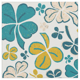 Green Clover Shamrock Pattern St. Patrick's Day Stof