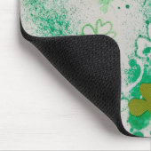 Green Clover Shamrock Splash Design Muismat (Hoek)