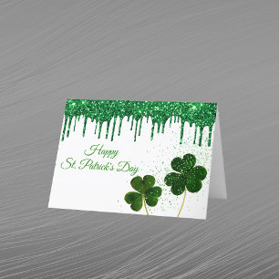 Green Clover Shamrock St. Patricks Day Feestdagen Kaart