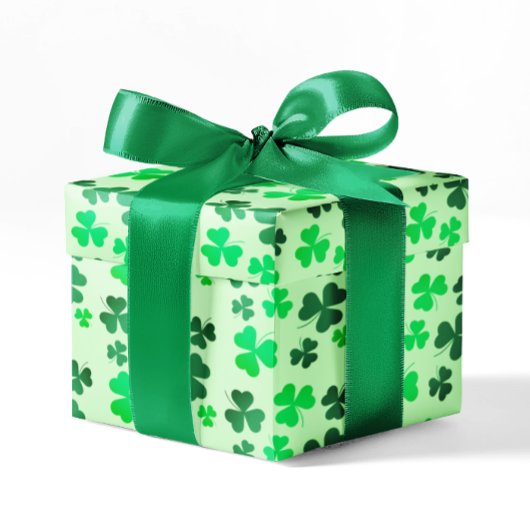 Green Clover Shamrock St Patricks Day Ierse feestj Cadeaupapier