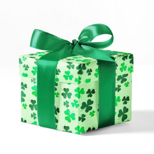 Green Clover Shamrock St Patricks Day Ierse feestj Cadeaupapier