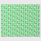 Green Clover Shamrock St Patricks Day Ierse feestj Cadeaupapier (Vlak)