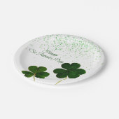 Green Clover Shamrock St. Patricks Day Papieren Bordje (Gekanteld)