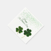 Green Clover Shamrock St. Patricks Day Servet (Hoek)