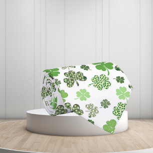 Green Clover Shamrock St Patrick's day Stropdas