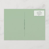 Green Clover Shamrocks op Paarse pasteelkunst Briefkaart (Achterkant)