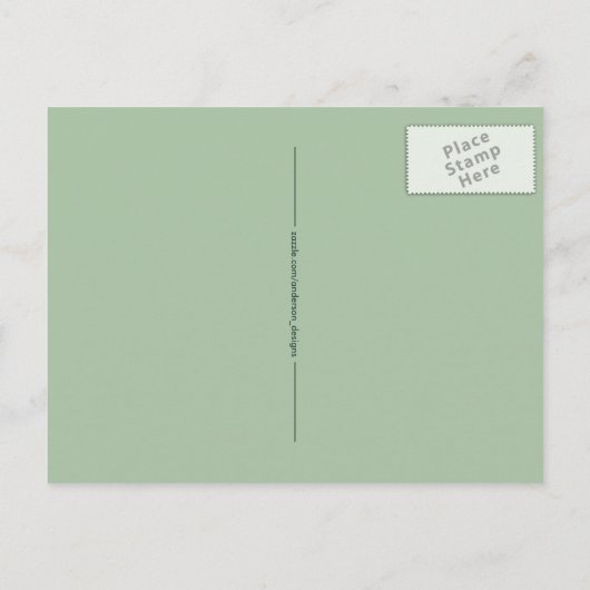 Green Clover Shamrocks op Paarse pasteelkunst Briefkaart (Achterkant)