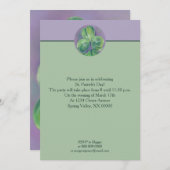 Green Clover Shamrocks op Paarse St. Patrick's Day Kaart (Voorkant / Achterkant)