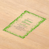 Green Clover St Patrick's Day Irish Bridal Shower  Acryl Uitnodigingen (Laagn)