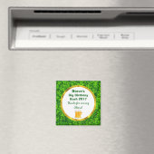 Green Clovers and Beer Mok Personalized Birthday Magneet (Insitu (Vaatwasser))