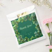 Green Clovers Baby shower Bedankzakje (Gezegeld)