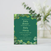 Green Clovers Baby shower Briefkaart (Staand voorkant)
