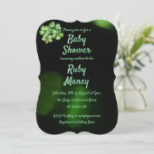 Green Clovers Baby shower Kaart (Staand voorkant)
