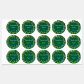 Green Clovers Baby shower Labels (Vel)