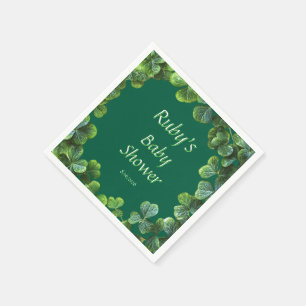 Green Clovers Baby shower Servet