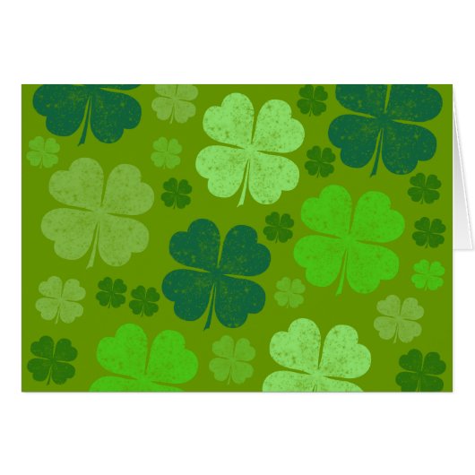 Green Clovers, Lucky Clovers, Saint Patrick's Day (Voorkant Horizontaal)