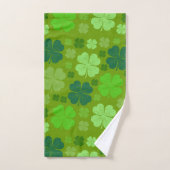 Green Clovers, Lucky Clovers, Saint Patrick's Day Bad Handdoek (Handdoek)
