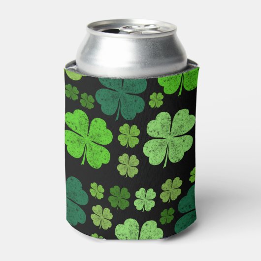 Green Clovers, Lucky Clovers, Saint Patrick's Day Blikjeskoeler (Blikje Voorkant)