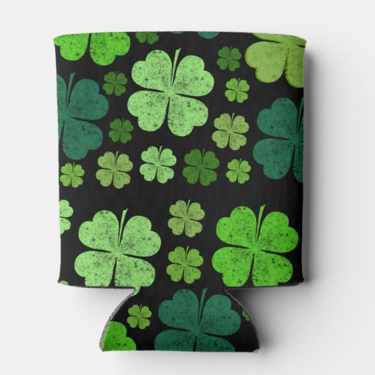 Green Clovers, Lucky Clovers, Saint Patrick's Day Blikjeskoeler (Achterkant)