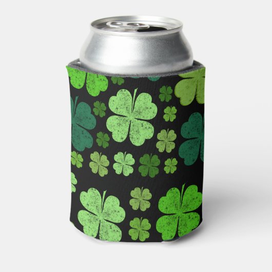 Green Clovers, Lucky Clovers, Saint Patrick's Day Blikjeskoeler (Blikje Achterkant)