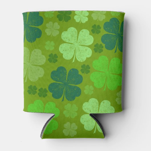 Green Clovers, Lucky Clovers, Saint Patrick's Day Blikjeskoeler (Voorkant)