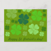 Green Clovers, Lucky Clovers, Saint Patrick's Day Briefkaart (Voorkant)