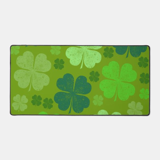 Green Clovers, Lucky Clovers, Saint Patrick's Day Bureaumat (Voorkant)