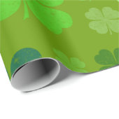 Green Clovers, Lucky Clovers, Saint Patrick's Day Cadeaupapier (Rol Hoek)