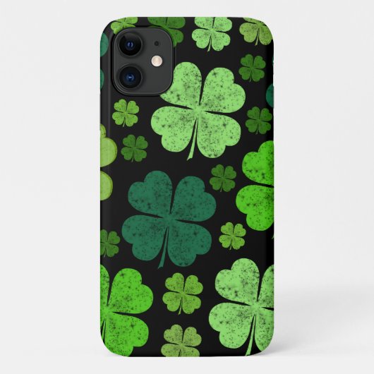 Green Clovers, Lucky Clovers, Saint Patrick's Day Case-Mate iPhone Case (Achterkant)