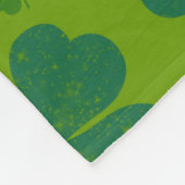 Green Clovers, Lucky Clovers, Saint Patrick's Day Fleece Deken (Hoek)