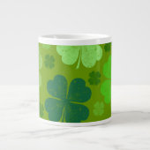 Green Clovers, Lucky Clovers, Saint Patrick's Day Grote Koffiekop (Voorkant)