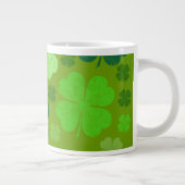 Green Clovers, Lucky Clovers, Saint Patrick's Day Grote Koffiekop (Rechts)